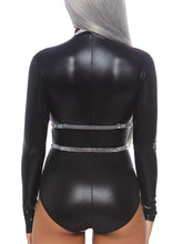 Holographic Iridescent Studded Vinyl Body Harness